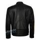 Men's Yellow & Black Cafe Racer Leather Jacket