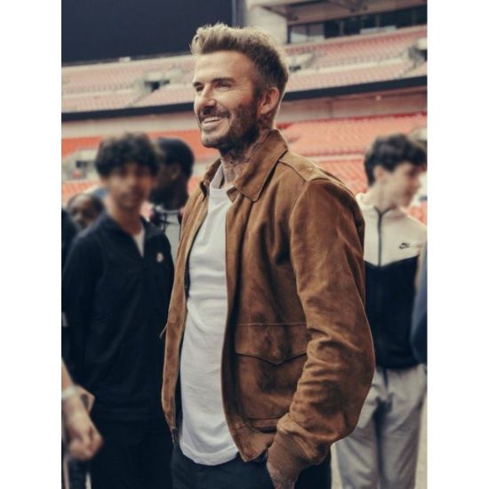 David beckham 2024 leather jacket