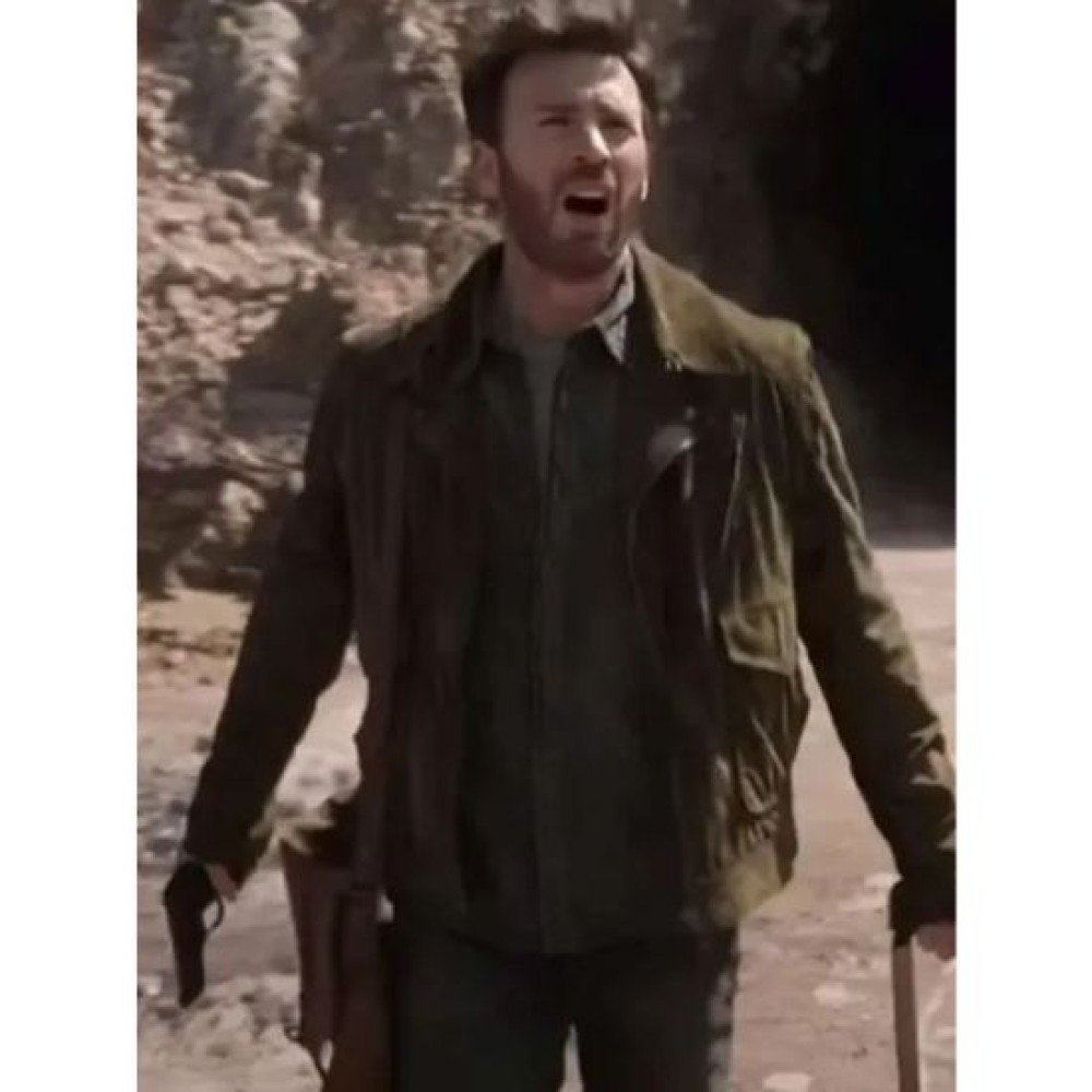 Ghosted Chris Evans Jacket Cole Riggan Brown Jacket