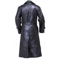 WW2 German Classic Gestapo Cowhide Trench Leather Coat