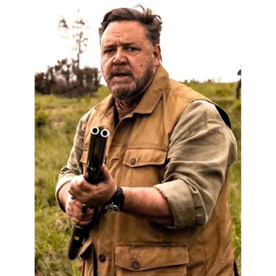 Kraven The Hunter Russell Crowe Brown Vest