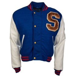 Sonic the Hedgehog Blue and White Bomber Jacket Sonic the Hedgehog Blue and White Bomber Jacket