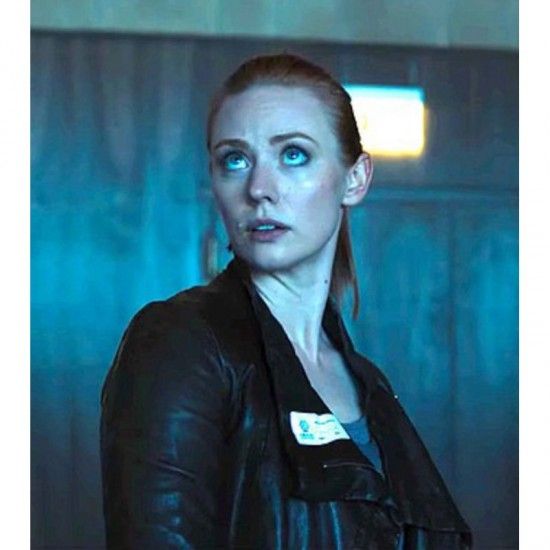 Escape Room Deborah Ann Woll (Amanda Harper) Black Leather Jacket