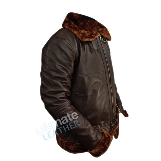 Men's Aviator B3 Bomber Sherling Leather Jacket