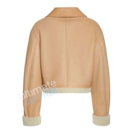 Women's Bomber Aviator Shearling Leather Jacket Women's Bomber Aviator Shearling Leather Jacket