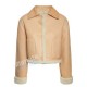 Women's Bomber Aviator Shearling Leather Jacket