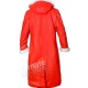 christmas Red leather coat