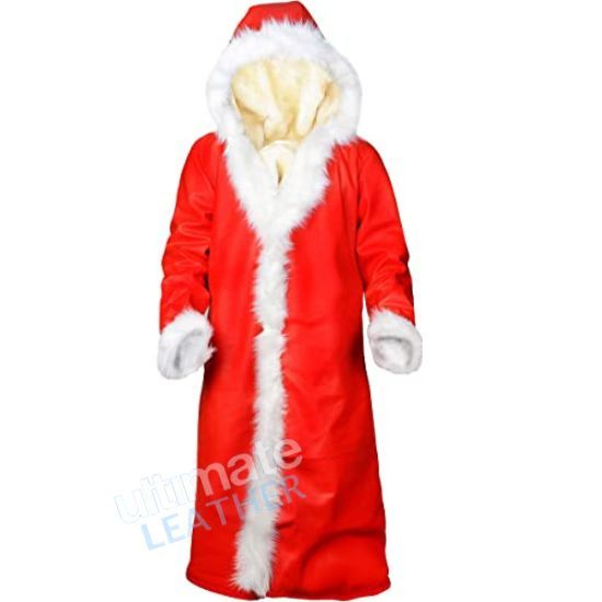 christmas Red leather coat