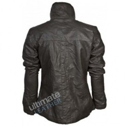 Women's Double Pocket Bomber Leather Jacket Women's Double Pocket Bomber Leather Jacket