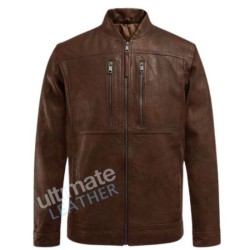 Men's Brown Biker Leather Jacket Men's Brown Biker Leather Jacket