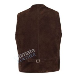 Men's Brown Suede Vest