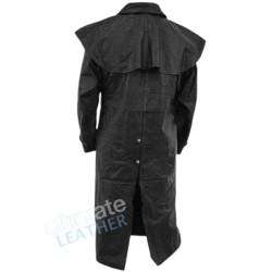 Men's Leather Duster With Hooded Men's Leather Duster With Hooded