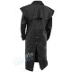 Men's Leather Duster With Hooded