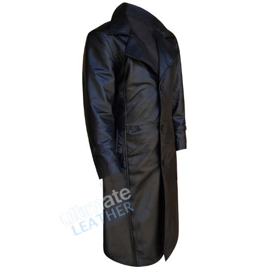 Men's Long Vintage Black Coat