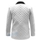 Men's Quilted White Leather Blazer