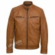 Men's Tan Brown leather jacket