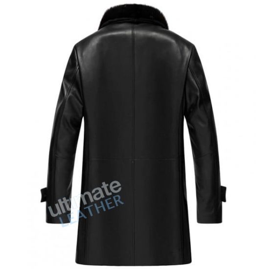 Men's Leather Winter Coat