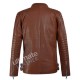 men's Tan Moto Leather Jacket