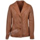 Women's Leather brown Blazer Jacket