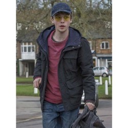Black Mirror Alex Lawther (Kenny) Black Cotton Jacket Black Mirror Alex Lawther (Kenny) Black Cotton Jacket