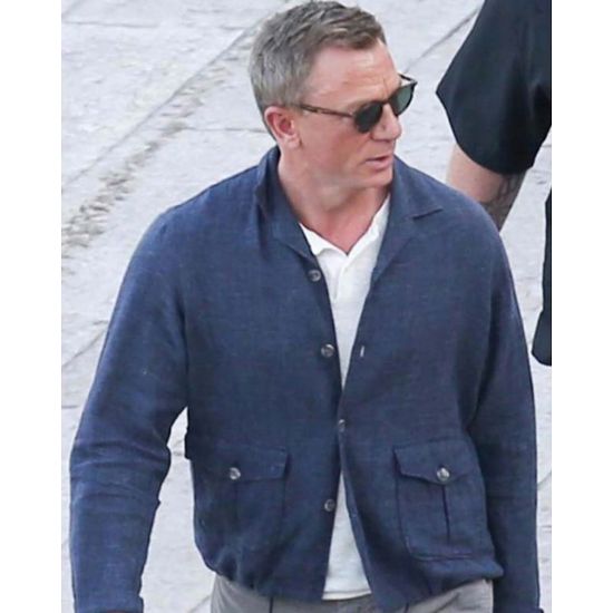 No Time To Die (James Bond) Daniel Craig Navy Blue Jacket