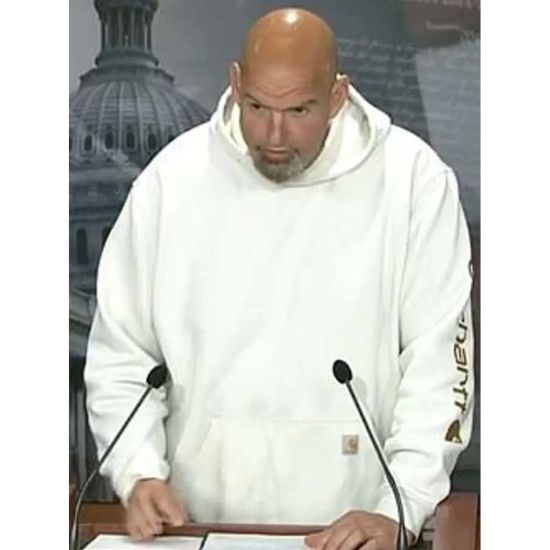 Democrat Senator John Fetterman White Signature Hoodie