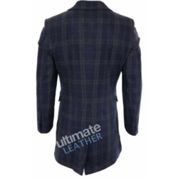 Men's Blue Wool Coat Men's Blue Wool Coat