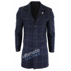Men's Blue Wool Coat Men's Blue Wool Coat