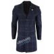 Men's Blue Wool Coat