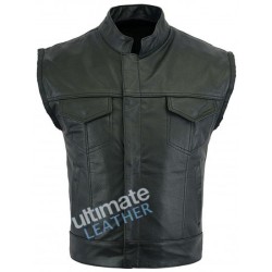 Men's Zipper Leather Vest Men's Zipper Leather Vest