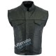 Men's Zipper Leather Vest