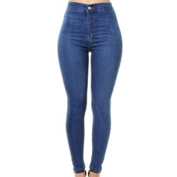 Women’s Waisted Skinny Jeggings Slim Fit Black Jeans Pant