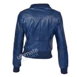 blue bomber leather jacket for women blue bomber leather jacket for women