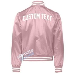 Women's pink Bomber Leather Jacket Women's pink Bomber Leather Jacket