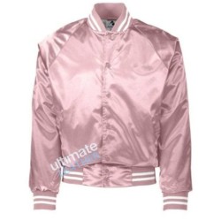 Women's pink Bomber Leather Jacket Women's pink Bomber Leather Jacket