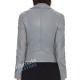 women's grey biker leather jacket