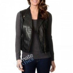 Black Leather Vest for women Black Leather Vest for women