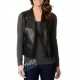 Black Leather Vest for women