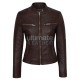 Women's Dark Brown Motorcycle Leather Jacket