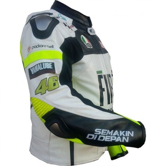 Yamaha Fiat Motorcycle White Leather Jacket Yamaha Fiat Motorcycle White Leather Jacket