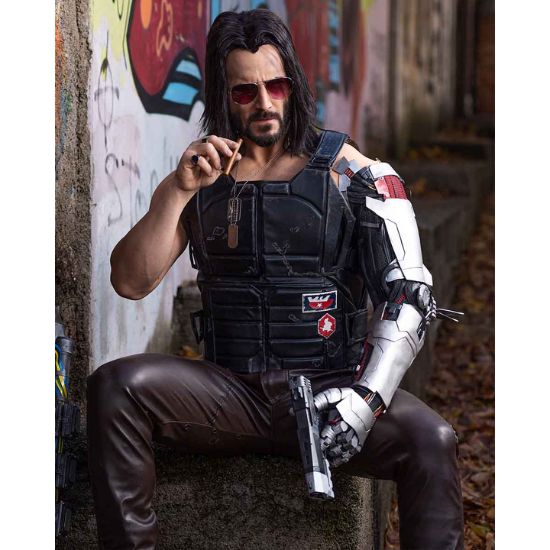 Cyberpunk 2077 Keanu Reeves (Johnny Silverhand) Leather Vest