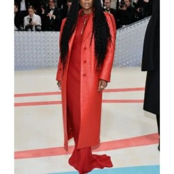 Met Gala Gabrielle Union Long Leather Coat Met Gala Gabrielle Union Long Leather Coat