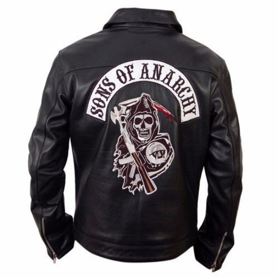 Sons Of Anarchy Black Biker Leather Jacket