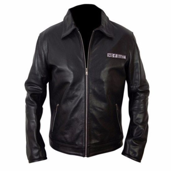 Sons Of Anarchy Black Biker Leather Jacket