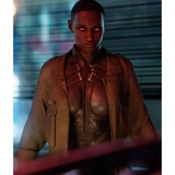 Cyberpunk 2077 Corinne Wellong (T-Bug) Brown Jacket