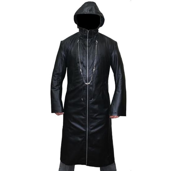 Enigma Organization XIII Black Leather Coat