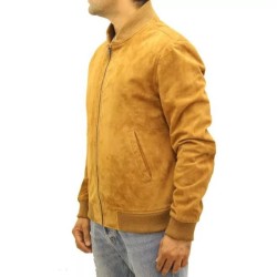 Men’s Yellow Letterman Suede Jacket Men’s Yellow Letterman Suede Jacket
