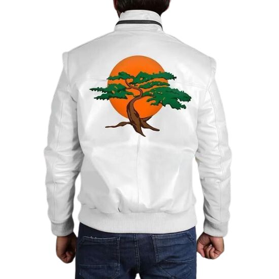 Cobra Kai Miyagi Do White Leather Jacket