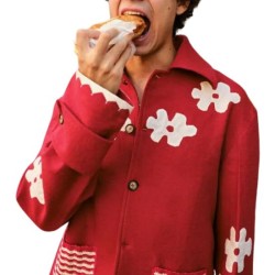 One Piece Inaki Godoy (Monkey D. Luffy) Red Wool Coat One Piece Inaki Godoy (Monkey D. Luffy) Red Wool Coat
