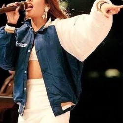 Selena Quintanilla Blue Cotton Jacket Selena Quintanilla Blue Cotton Jacket